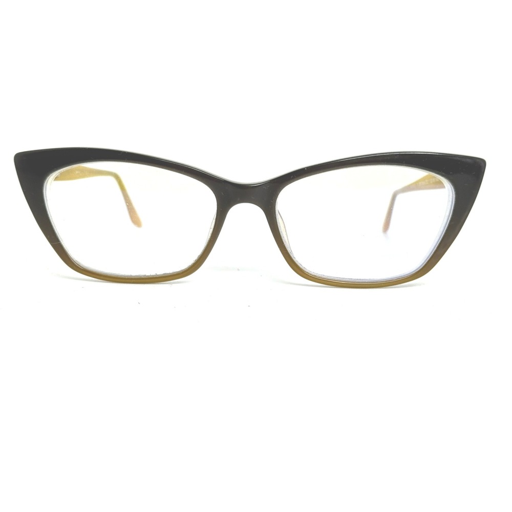 MIYAGI CE 2591 Myst‎ Col 1 Cat Eye Eyeglasses 52 16 140 Black Gold 21171